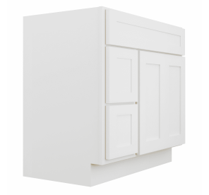 Vanity Cabinet – 36"W x 34.5"H x 21"D (Assembled) - Grace Snow White - GSW-VSD3621DL