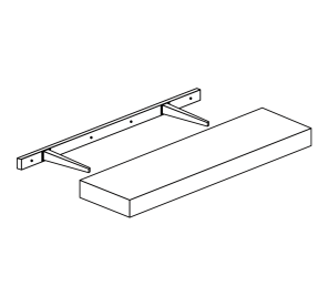 Floating Shelf – 30"W x 2.5"H x 10"D (Assembled) - Harriet Pearl White - HPW-FS30
