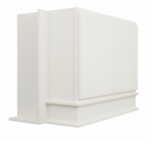 Range Hood Cabinet – 36"W x 24"H x 21"D (Assembled) - Harriet Pearl White - HPW-WHB3624