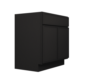 Vanity Cabinet – 30"W x 34.5"H x 21"D (Assembled) - Maya Black Rift White Oak - MBRO-VA3021