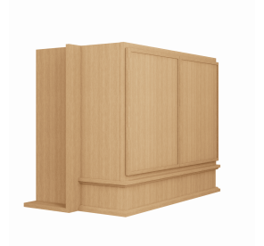 Range Hood Cabinet – 36"W x 24"H x 21"D (Assembled) - Maya Natural Rift White Oak - MNRO-WHB3624