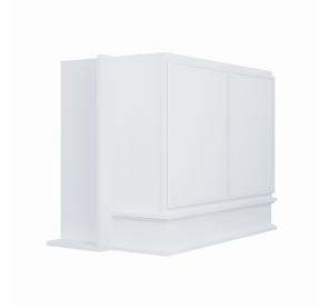 Range Hood Cabinet – 36"W x 24"H x 21"D (Assembled) - Maya Snow White - MSW-WHB3624