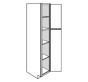 Pantry Cabinet – 18"W x 84"H x 24"D (Assembled) - Grace Snow White - GSW-PC1884