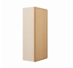 Single Door Wall Cabinet – 18"W x 42"H x 12"D (Assembled) - Maya Natural Rift White Oak - MNRO-W1842