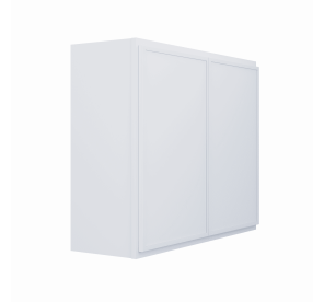 Double Door Wall Cabinet – 36"W x 24"H x 12"D (Assembled) - Maya Snow White - MSW-W3624