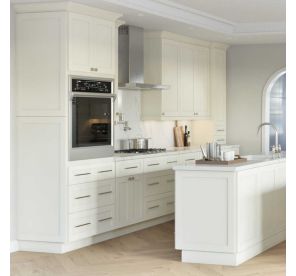 Single Door Base Cabinet – 12"W x 34.5"H x 24"D - Harriet Pearl White - HPW-BH12