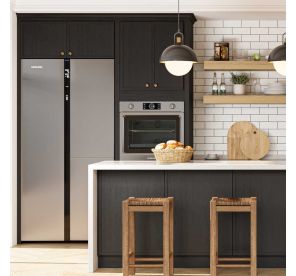 Range Hood Cabinet – 36"W x 30"H x 21"D (Assembled) - Maya Black Rift White Oak - MBRO-WHB3630